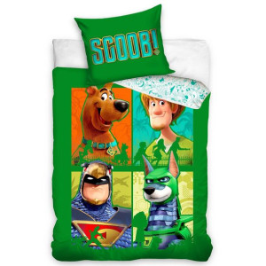 Pościel bawełna 135x200+1p80x80 Scooby Doo zieleń