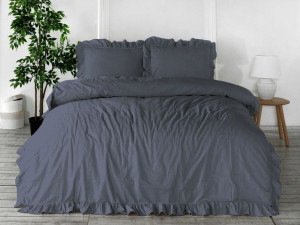 Pościel bawełniana NATURAL GREY/200x220(P) STONEWASHED