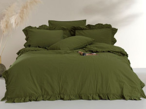 Pościel bawełniana OLIVE/200x220(P) STONEWASHED