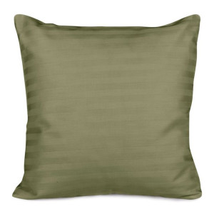 Poszewka satyna bawełna CIZGILI OLIVE GREEN/40x40.