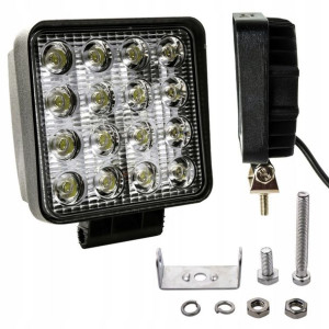 LAMPA off road 16 HALOGEN LED 48W 12V 24V mocna