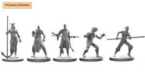 Zakon Mnichów - Zestaw 5 Pomalowanych Figurek Na Kampanię Rpg 25 Mm