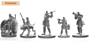 Wynalazcy - Zestaw 5 Figurek Z Podkładem Na Kampanię Rpg 25 Mm