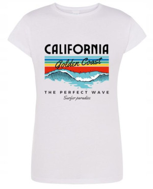 T-Shirt damski kolorowy nadruk California r.L
