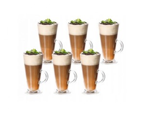 Zestaw 6szt Szklanka Szklanki Do Kawy Latte 270ml