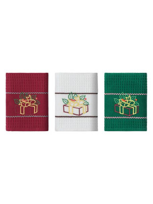 Ręcznik bawełniany haft 3837 V1 NEW YEAR SANTA kpl.3x40x60