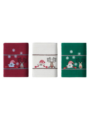 Ręcznik bawełniany haft 3837 V3 NEW YEAR SANTA kpl.3x40x60