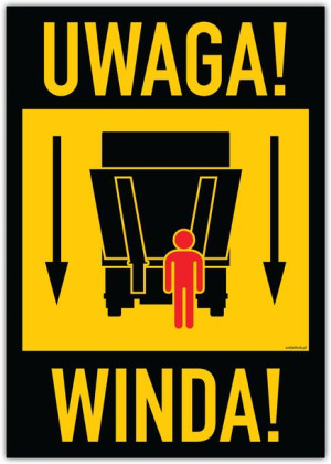 UWAGA! WINDA 210x297mm laminowana