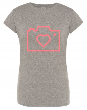 T-Shirt damski nadruk Aparat Miłośc Love r.XXL