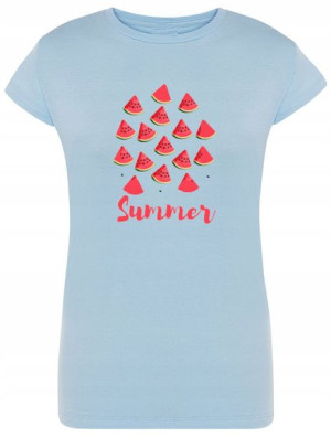 T-Shirt damski nadruk Arbuzy Summer r.XL