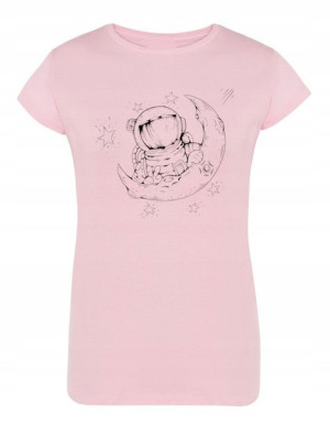 T-Shirt damski nadruk ASTRONAUTA gwiazdy r.L