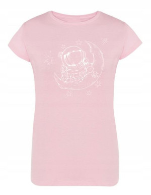 T-Shirt damski nadruk ASTRONAUTA gwiazdy r.S