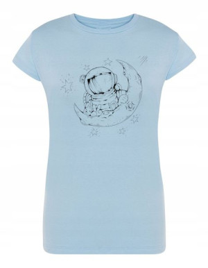 T-Shirt damski nadruk ASTRONAUTA gwiazdy r.S