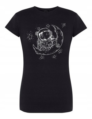 T-Shirt damski nadruk ASTRONAUTA gwiazdy r.XL