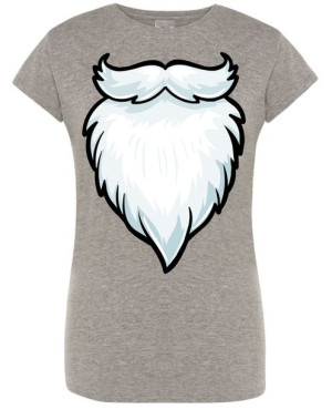 T-Shirt damski nadruk Broda Mikołaja R.XXL