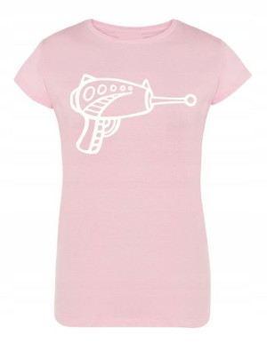T-Shirt damski nadruk BROŃ BLASTER R. L