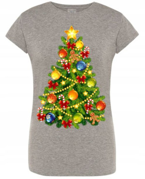 T-Shirt damski nadruk Choinka R.L