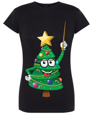T-Shirt damski nadruk Choinka Święta R.S