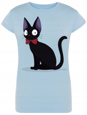 T-Shirt damski nadruk Czarny Kot Rozm.XXL