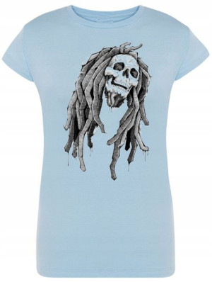 T-Shirt damski nadruk czaszka Marley r.M