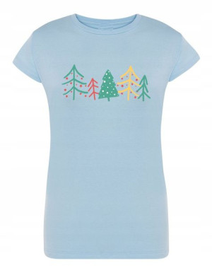 T-Shirt damski nadruk Drzewka Święta Choinka r.S