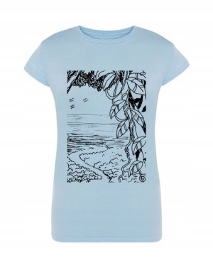 T-Shirt damski nadruk dżungla Rozm.L