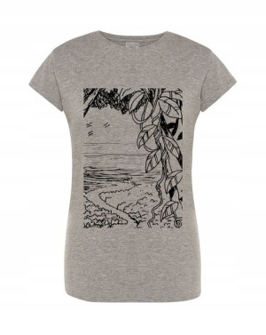 T-Shirt damski nadruk dżungla Rozm.L