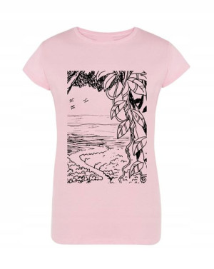 T-Shirt damski nadruk dżungla Rozm.XL