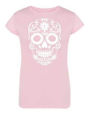 T-Shirt damski nadruk fajna CZASZKA r.S