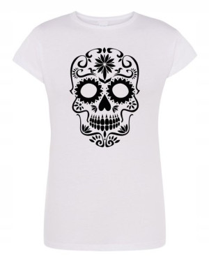 T-Shirt damski nadruk fajna CZASZKA r.XXL
