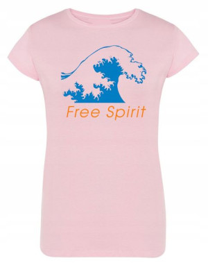 T-Shirt damski nadruk fala Free Spirit R.L