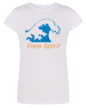 T-Shirt damski nadruk fala Free Spirit R.L