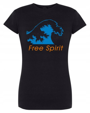 T-Shirt damski nadruk fala Free Spirit R.XL