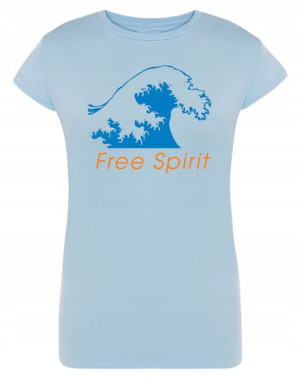 T-Shirt damski nadruk fala Free Spirit R.XL
