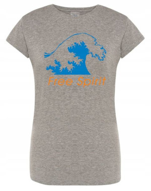 T-Shirt damski nadruk fala Free Spirit R.XXL