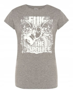 T-Shirt damski nadruk FUK THE POLICE R. L
