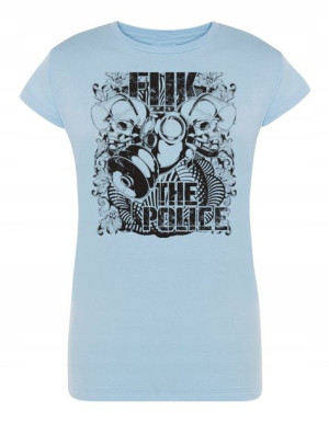 T-Shirt damski nadruk FUK THE POLICE R. L