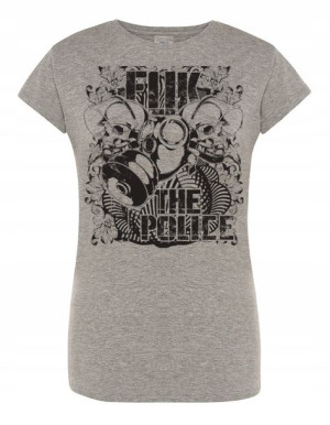 T-Shirt damski nadruk FUK THE POLICE R. S