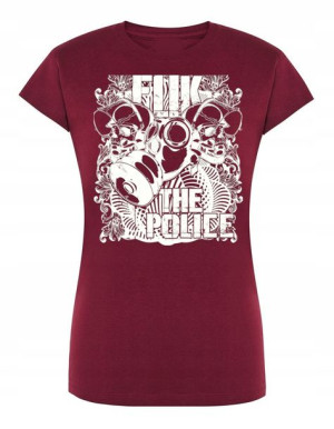 T-Shirt damski nadruk FUK THE POLICE R. XL