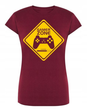 T-Shirt damski nadruk GAMER ZONE r.S