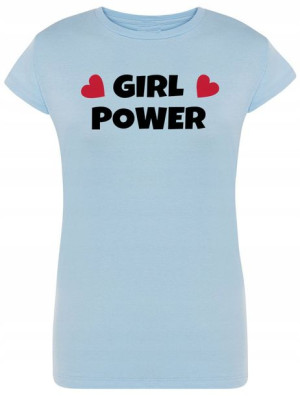 T-Shirt damski nadruk Girl Power Rozm.M