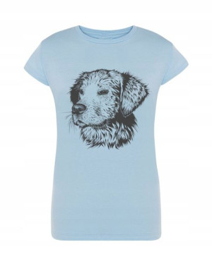 T-Shirt damski nadruk Golden Retriever Rozm.L
