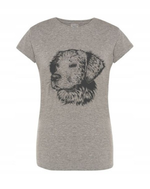 T-Shirt damski nadruk Golden Retriever Rozm.M