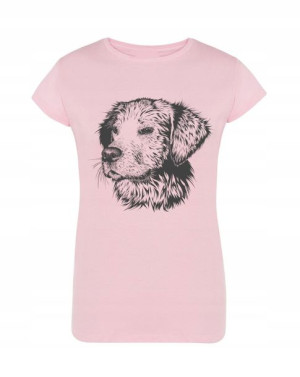 T-Shirt damski nadruk Golden Retriever Rozm.XL