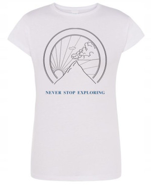 T-Shirt damski nadruk GÓRY Never Stop r.L