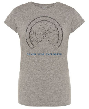 T-Shirt damski nadruk GÓRY Never Stop r.M
