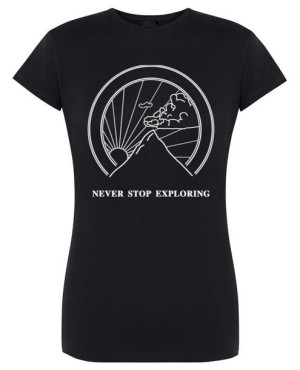 T-Shirt damski nadruk GÓRY Never Stop r.S