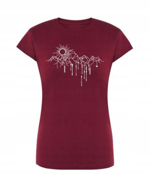 T-Shirt damski nadruk Góry słońce Rozm.M