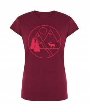 T-Shirt damski nadruk góry łoś Rozm.L