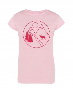 T-Shirt damski nadruk góry łoś Rozm.XL